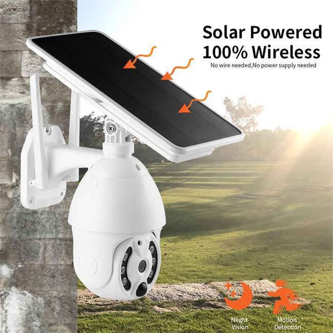 street 1080p CCTV solar camera
